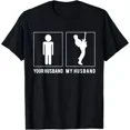 thumbnail image 1 of Hot Trending Tee With Guitarist Your Husband My Husband Gift Unisex T-Shirt, 1 of 2