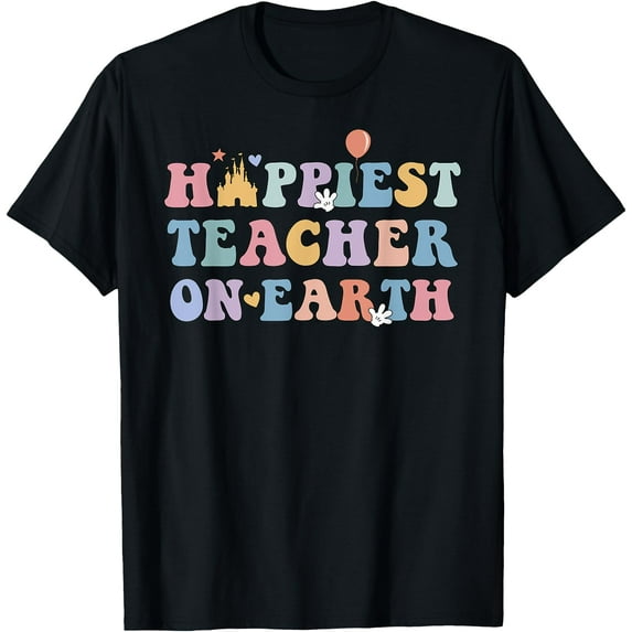 Hot Trending Tee With Happiest Teacher On Earth Back To School First Day Of School T-Shirt