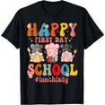 thumbnail image 1 of Hot Trending Tee With Happy First Day Of School Cafeteria Worker Lunch Lady Funny Mom & Dad And Teacher T-Shirt, 1 of 2