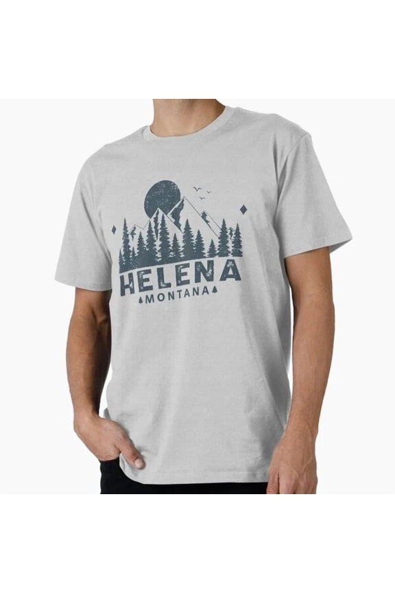Hot Trending Tee With Helena Montana Mountain View T-Shirt S-5Xl