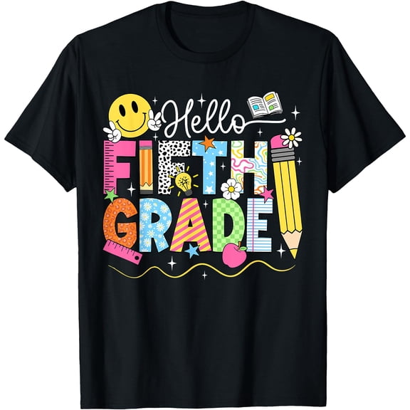 Hot Trending Tee With Hello Fifth Grade Team 5Th Grade Back To School Teacher T-Shirt