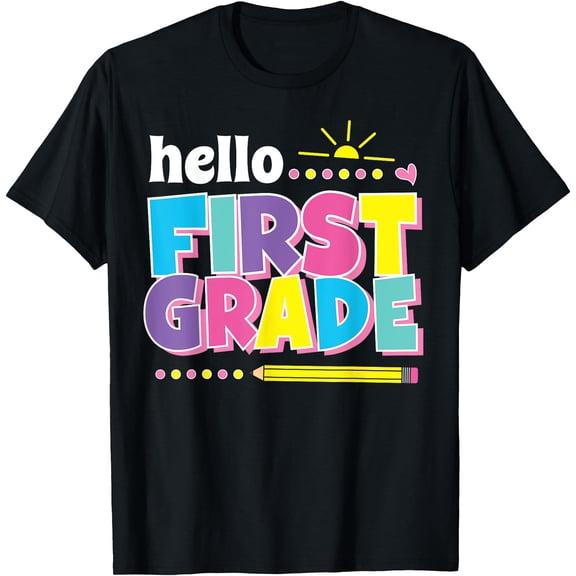 Hot Trending Tee With Hello First Grade 1St Day Back To School Teacher Girls T-Shirt