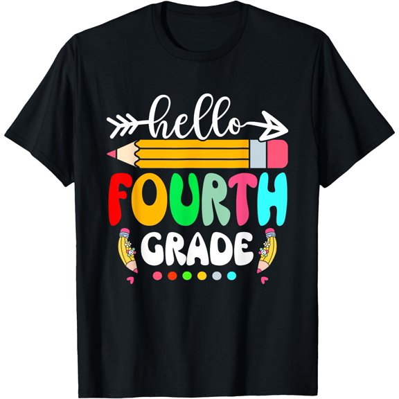 Hot Trending Tee With Hello Fourth Grade 4Th Grade Back To School Mom & Dad And Teacher T-Shirt