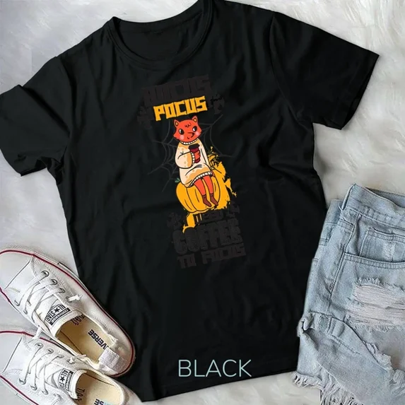 Hot Trending Tee With Hocus Pocus I Need Coffee To Focus Unisex T-Shirt