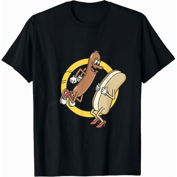 Hot Trending Tee With Hot Dog Jumping Into A Bun Gift Unisex T-Shirt