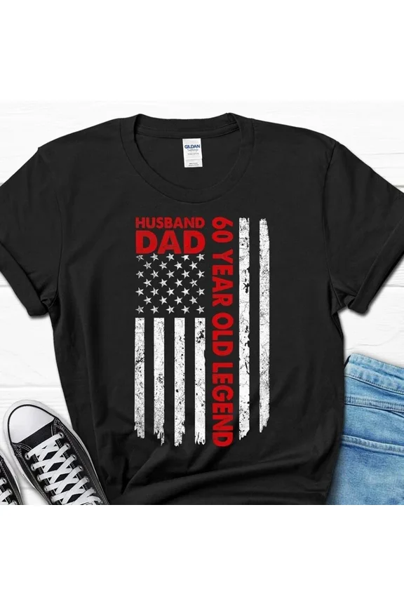 Hot Trending Tee With Husband Dad 60 Year Old Legend Gift For Him, 60Th Birthday Men'S Shirt, Born ...