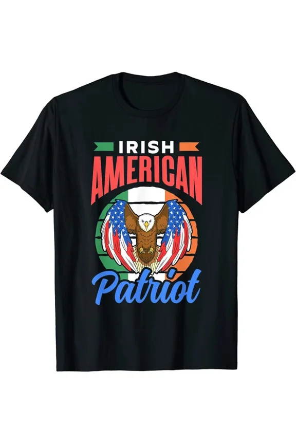 Hot Trending Tee With Irish American Patriot Eagle Usa Ireland Family Roots Unisex S-5Xl T-Shirt