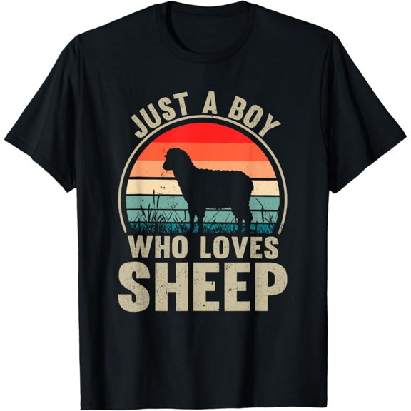 Hot Trending Tee With Just A Boy Who Loves Sheep Recto Farmer Sheep Lover T-Shirt