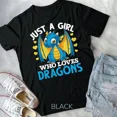 thumbnail image 1 of Hot Trending Tee With Just A Girl Who Loves Dragons Fantasy Animal Cute Dragon Unisex T-Shirt, 1 of 2