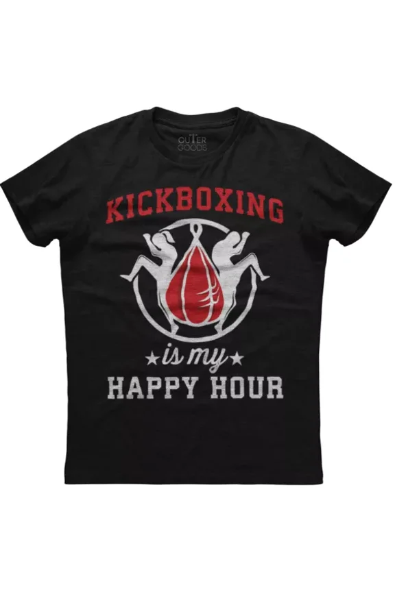 Hot Trending Tee With Kick Boxing Is My Happy Hour Classy T-Shirt S-5Xl Birthday Gifts; For Men & Women