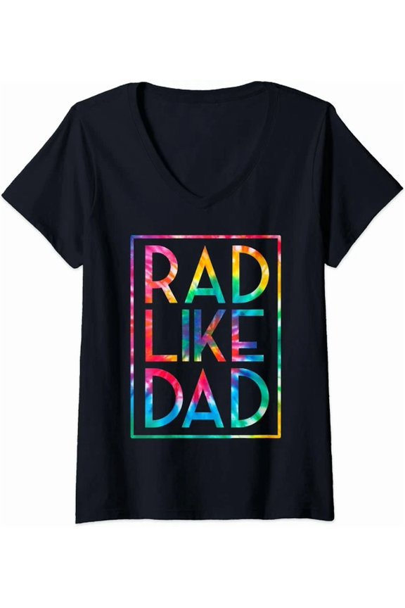 Hot Trending Tee With Kids Rad Like Dad Tie Dye Fathers Day Gift Tshirt