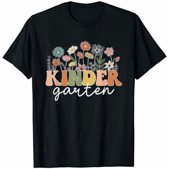 Hot Trending Tee With Kindergarten Teacher Wildflower Back To School Floral Outfit T-Shirt