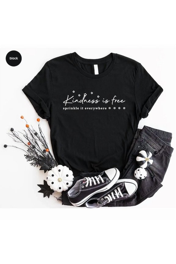 Hot Trending Tee With Kindness Shirt, Motivational Shirts For Women, Gifts For Her, Minimalist Tshi...