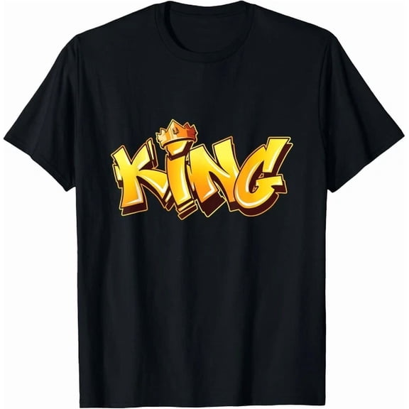 Hot Trending Tee With King Graffiti Art Street Art Urban Style Spray Paint Hip Hop Gift Unisex T-Shirt