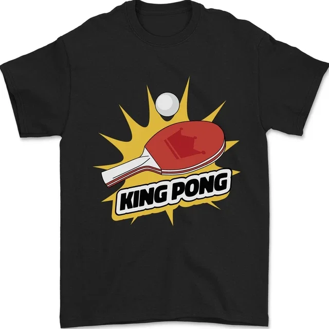 Hot Trending Tee With King Ping Pong Table Tennis Mens Womens S5Xl T