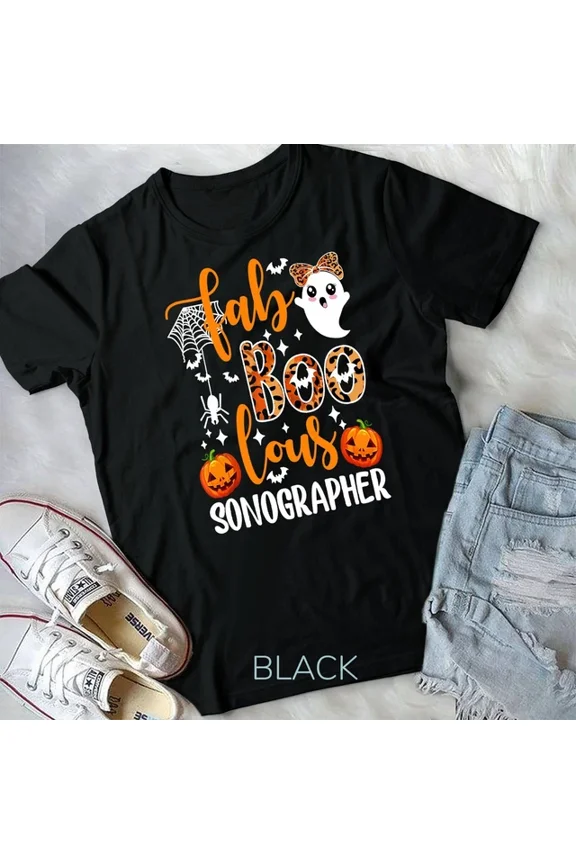 Hot Trending Tee With Leopard Fa-Boo-Lous Sonographer Spooky Sonographer Unisex T-Shirt