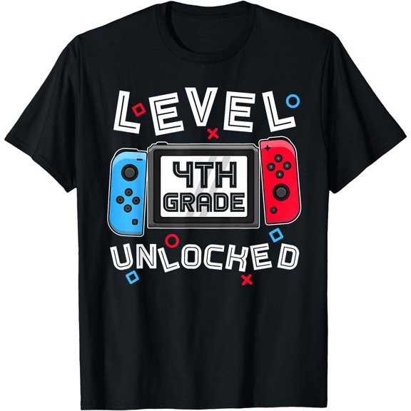 Hot Trending Tee With Level 4Th Grade Unlocked Back To School First Day T-Shirt