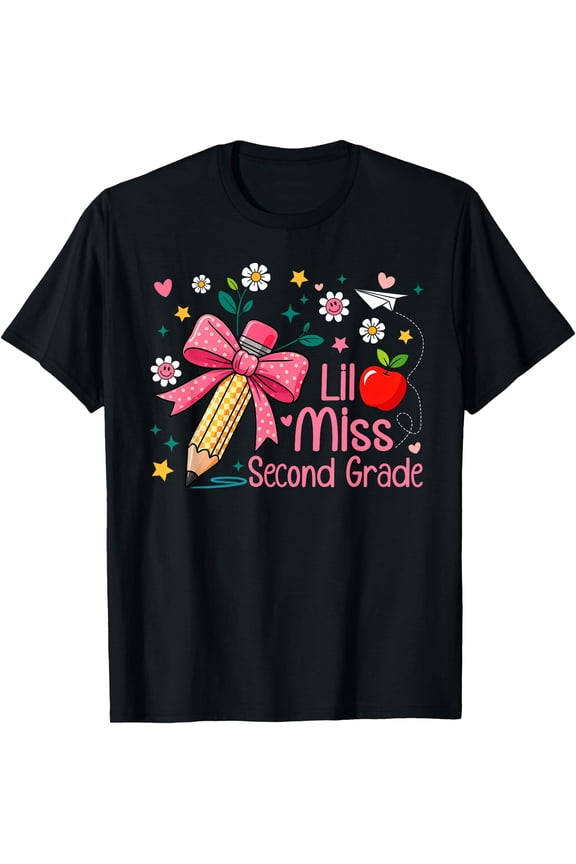 Hot Trending Tee With Little Miss 2Nd Second Grade Cute Girls First Day Of School T-Shirt