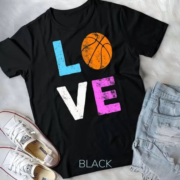 Hot Trending Tee With Love Basketball Team Fan Gift T-Shirt Unisex T-Shirt
