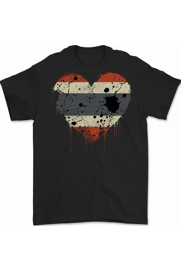 Hot Trending Tee With Love Thailand Flag Thai Day Football Mens Womens S-5Xl T-Shirt