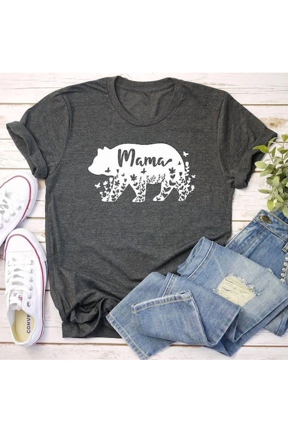 Hot Trending Tee With Mama Bear Shirt, Mama Bear Tshirt, Mother Bear, Mama Bear Gift, Animal Nature...