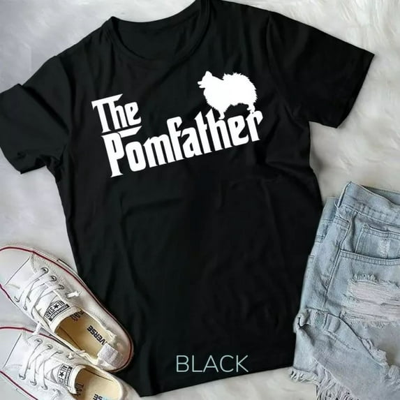 Hot Trending Tee With Mens Pomeranian Father Dad The Pom Father Dog Lover Unisex Form T-Shirt