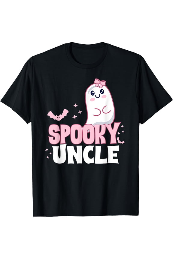 Hot Trending Tee With Mens Spooky Uncle Family Cute Pink White Ghost Boo Unisex S-5Xl T-Shirt