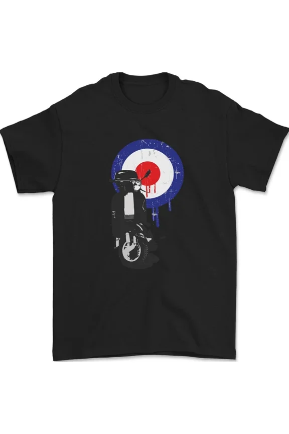 Hot Trending Tee With Mod Scooter Symbol Logo Motorbike Mens Womens S-5Xl T-Shirt