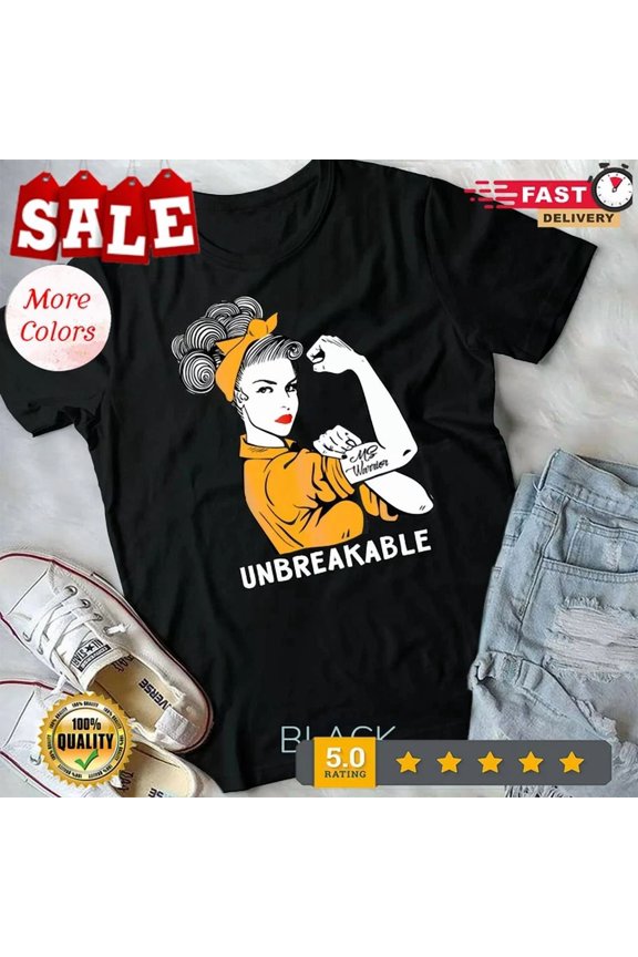 Hot Trending Tee With Ms Warrior Unbreakable T-Shirt Multiple Sclerosis Awareness Unisex T-Shirt