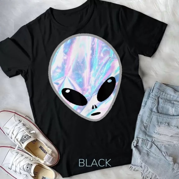 Hot Trending Tee With Mysterious Color Alien Head T-Shirt Aesthetic Alien Tee Unisex T-Shirt