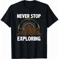 thumbnail image 1 of Hot Trending Tee With Never Stop Exploring Perfect Hiking Camping Gift Unisex T-Shirt, 1 of 2