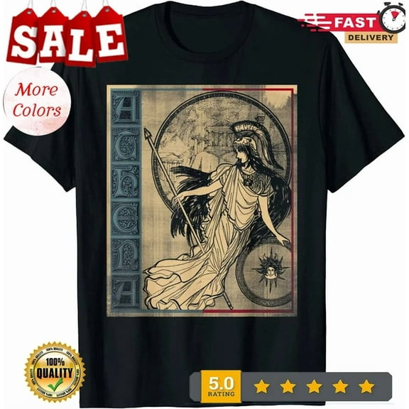 Hot Trending Tee With New Limited Athena Goddess In Greek Mythology Best Design Tee T-Shirt Size S-5Xl