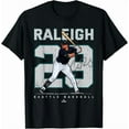 thumbnail image 1 of Hot Trending Tee With Number And Portrait Cal Raleigh Seattle Baseball Mlbpa T-Shirt, 1 of 5