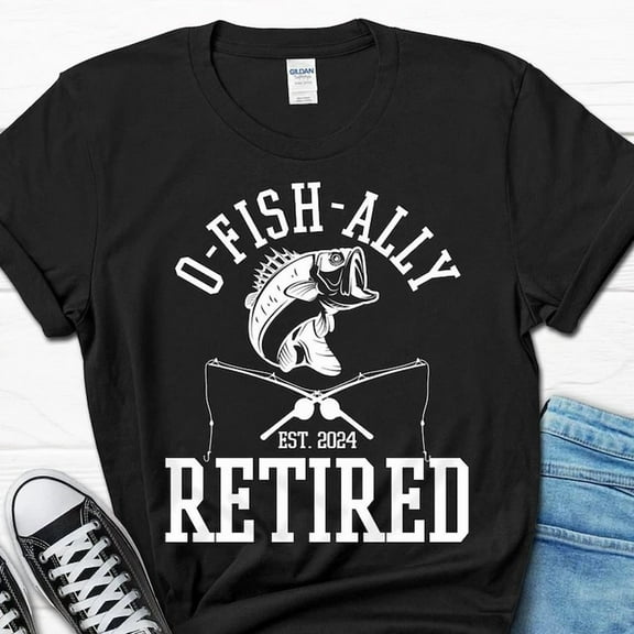 Hot Trending Tee With O-Fish-Ally Retired Shirt, Fishing Retirement Gift, Fisherman Coworker ...