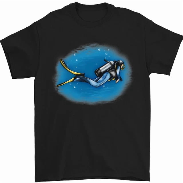Hot Trending Tee With Ocean Scuba Diver Scuba Diving Mens Womens S5Xl