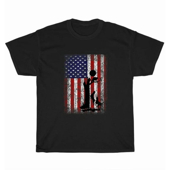 Hot Trending Tee With Patriotic Coon Hunting Dogs Hunter Tree American Usa Flag T-Shirt Unisex