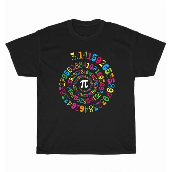 Hot Trending Tee With Pi Spiral Pi Day 3.14 March 14Th Nerd Math Science Geek Teacher T-Shirt Unisex