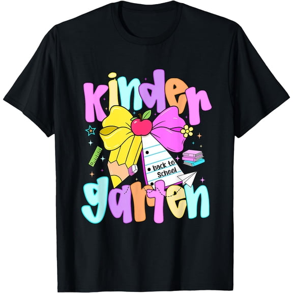 Hot Trending Tee With Preppy Kindergarten Back To School Kinder Teacher Girl T-Shirt