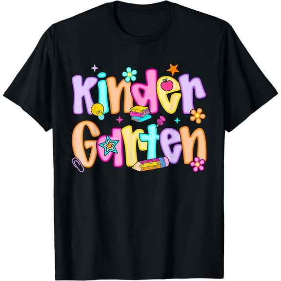 Hot Trending Tee With Preppy Kindergarten First Day Of School Teachers Girls T-Shirt