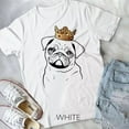 thumbnail image 1 of Hot Trending Tee With Pug Dog Wearing Crown Unisex T-Shirt, 1 of 5
