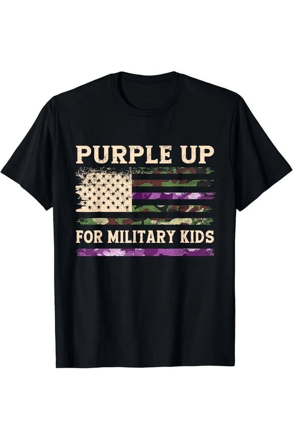 Hot Trending Tee With Purple Up For Military Military Child Month Usa Unisex T-Shirt