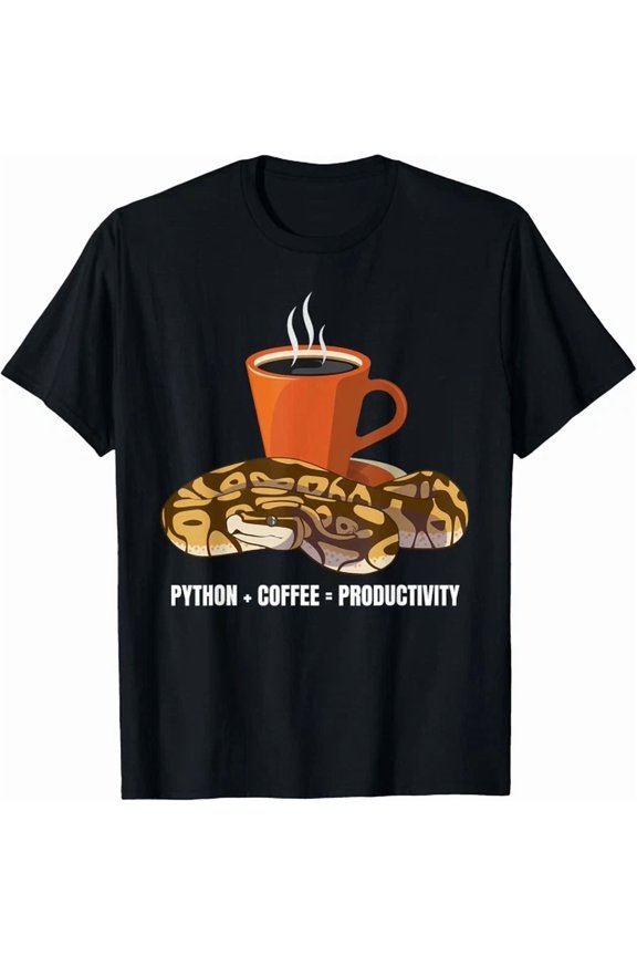 Hot Trending Tee With Python Coffee = Productivity Herpetology Snake Tee Gift Unisex T-Shirt