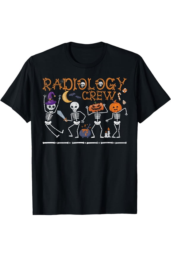 Hot Trending Tee With Radiology Crew Dancing Skeleton Funny Halloween Party S-5Xl T-Shirt