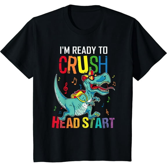 Hot Trending Tee With Ready Crush Headstart First Day School Dinosaur Toddler Boy T-Shirt