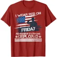 thumbnail image 1 of Hot Trending Tee With Red Friday Military Remember Everyone Deployed T-Shirt Gift Unisex T-Shirt, 1 of 2