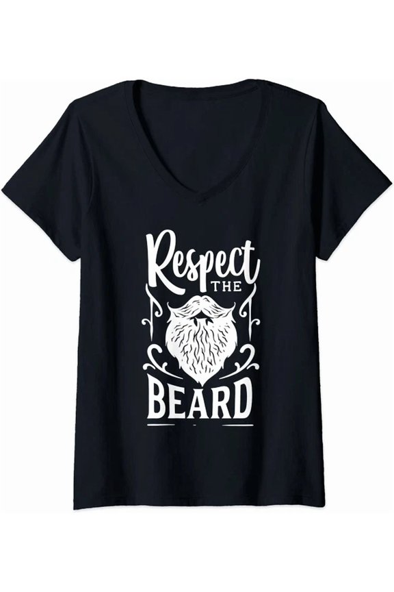 Hot Trending Tee With Respect The Beard Hipster Facial Hair Quoting Tshirt