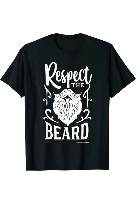 Hot Trending Tee With Respect The Beard Hipster Facial Hair Quoting Unisex S-5Xl T-Shirt