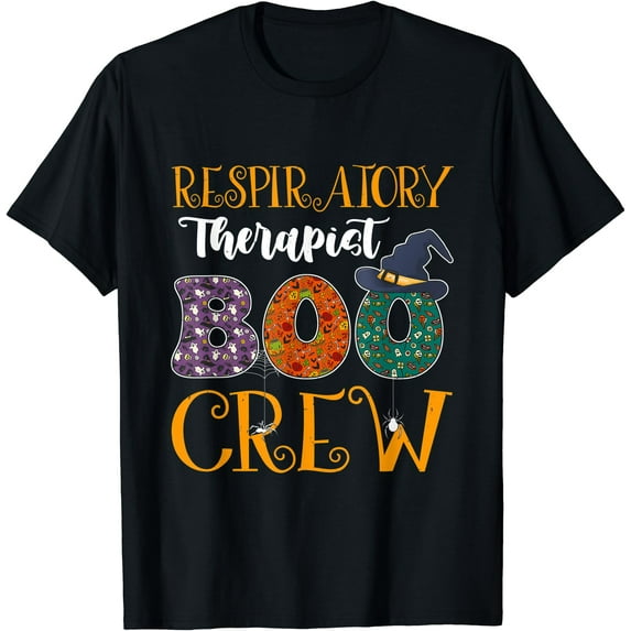Hot Trending Tee With Respiratory Therapist Boo Crew Nurse Halloween Ghost S-5Xl T-Shirt