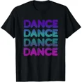 thumbnail image 1 of Hot Trending Tee With Retro Dance For Dancers I Love Dancing Gift Unisex T-Shirt, 1 of 2