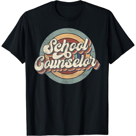 Hot Trending Tee With Retro School Counselor Back To School Teacher Squad Crew T-Shirt